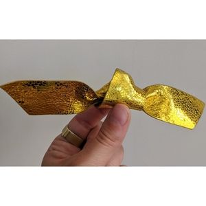 Leather Metallic Bow